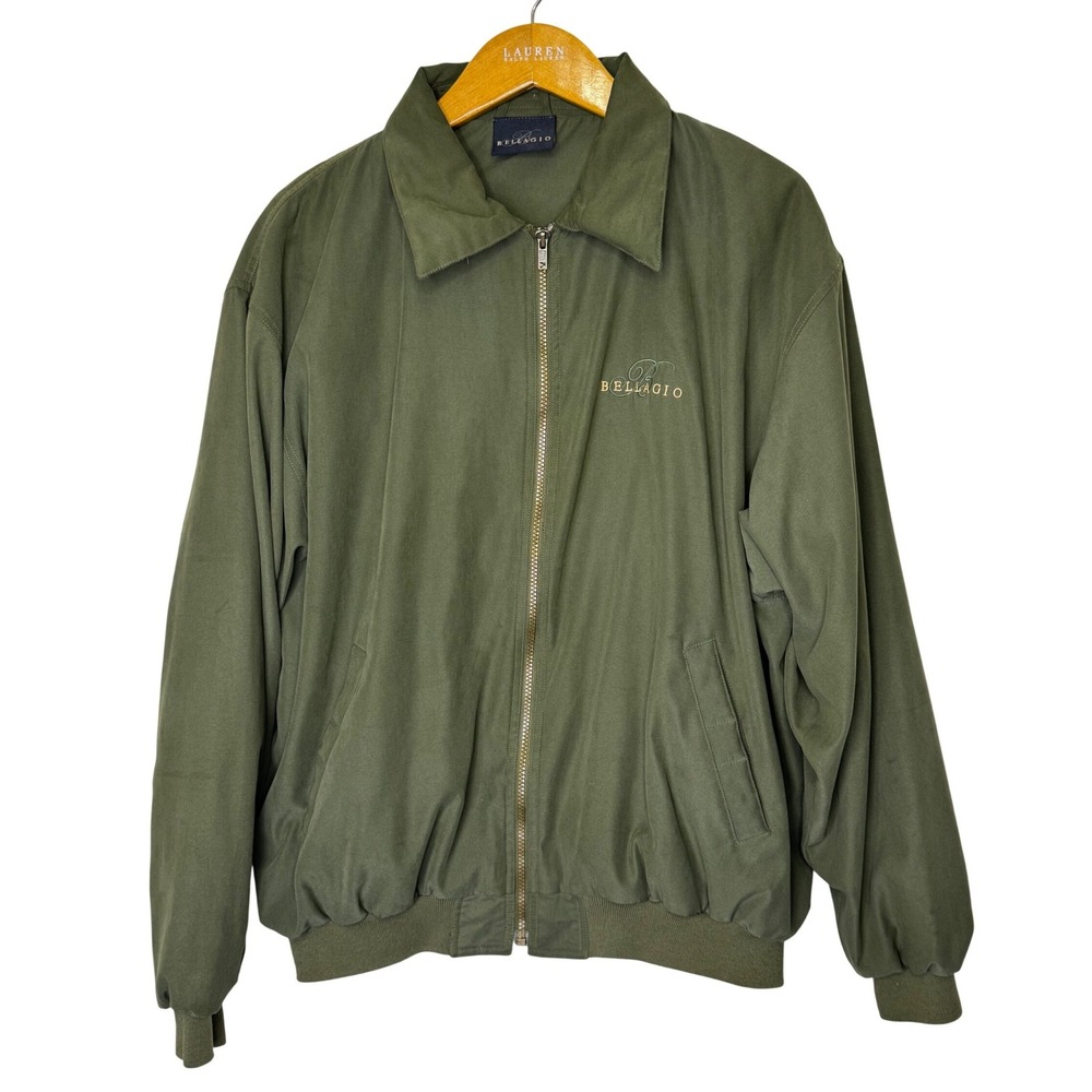 Vintage Bellagio Bomber Jacket Green Mens XL Green